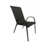 Zestaw Mebli Ogrodowych Bergamo Black 6 krzeseł i 1 stół 150 cm  SZKŁO HARTOWANE