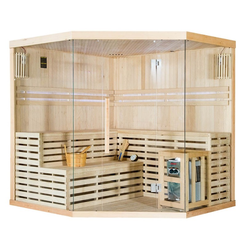 Sauna sucha z piecem HARVIA 8 kW 200X200X200CM FS-EA5C