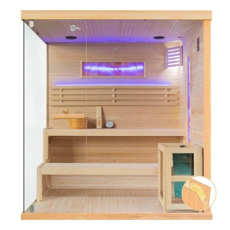 Sauna sucha z piecem HARVIA 8 kW 175X140X190CM FS-EP4S PRAWA