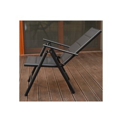 Zestaw Mebli Ogrodowych NAPOLI Aluminiowych 6 krzeseł i 1 stół 150 cm  SZKŁO HARTOWANE