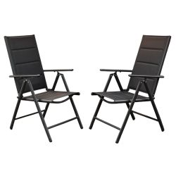 Zestaw Mebli Ogrodowych NAPOLI Glass Black Aluminiowych 6 krzeseł i 1 stół 150 cm CZARNE SZKŁO