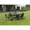 Zestaw Mebli Ogrodowych WALENCJA  6 krzeseł i 1 stół 150 cm NAPOLI ALUMINIUM z polywood