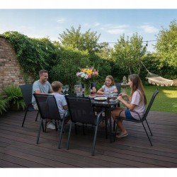 Krzesło Ogrodowe BERGAMO black czarne  Meble Ogrodowe Balkon