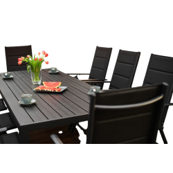 Stół Ogrodowy NAPOLI ALUMINIUM prostokątny 150 x 90 x 74 Tarasowy Meble Dom