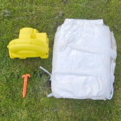 Dmuchany zamek biały do skakania magiczny z basenem 4,5 x 4,5   Bounce House