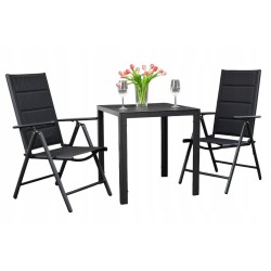 Meble Ogrodowe Aluminiowe  Napoli Zestaw  Napoli 2+1 stolik