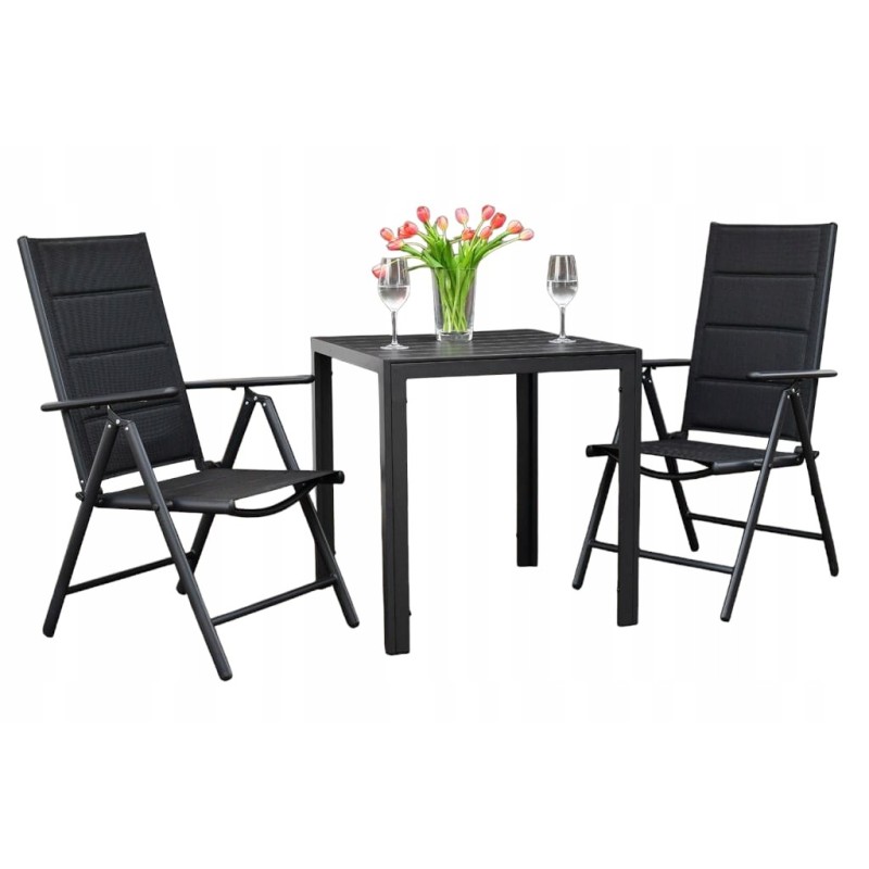 Meble Ogrodowe Aluminiowe  Napoli Zestaw  Napoli 2+1 stolik