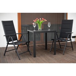 Meble Ogrodowe Aluminiowe  Napoli Zestaw  Napoli 2+1 stolik