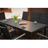 Meble Ogrodowe Aluminiowe  Napoli Zestaw 8 osobowy 9 elementów Czarny Jadalniany