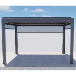 Pergola OGRODOWA Tarasowa Prestige Automatic 3 x 3 m - Dark Grey  Funmax – Stwórz Swoją Oazę Relaksu!