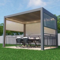 Pergola OGRODOWA Tarasowa Prestige Automatic 3 x 6 m - Dark Grey  Funmax – Stwórz Swoją Oazę Relaksu!