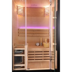 Sauna sucha z piecem HARVIA 3,5 kW i 120X105X190CM FSTG2 Black