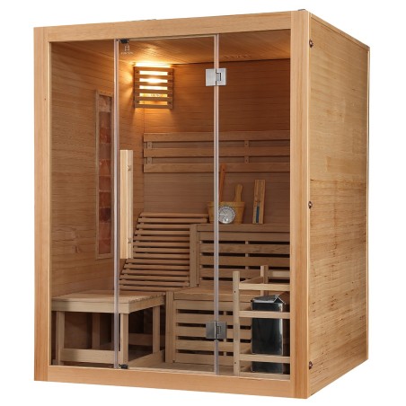 Sauna Fińska Sucha z Kamieniami Solnymi z Piecem HARVIA 6,0KW 160X150X200CM FSTG3L