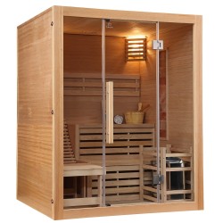 Sauna Fińska Sucha z Kamieniami Solnymi z Piecem HARVIA 6,0KW 160X150X200CM FSTG3L