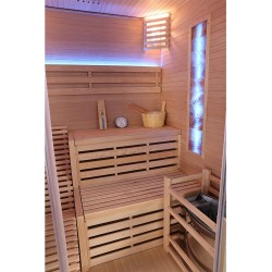 Sauna Fińska Sucha z Kamieniami Solnymi z Piecem HARVIA 6,0KW 160X150X200CM FSTG3L