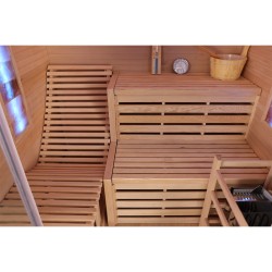Sauna Fińska Sucha z Kamieniami Solnymi z Piecem HARVIA 6,0KW 160X150X200CM FSTG3L
