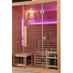 Sauna Fińska Sucha z Kamieniami Solnymi z Piecem HARVIA 6,0KW 160X150X200CM FSTG3L
