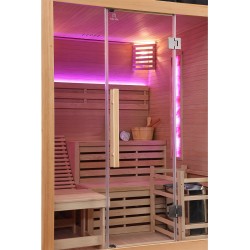Sauna Fińska Sucha z Kamieniami Solnymi z Piecem HARVIA 6,0KW 160X150X200CM FSTG3L