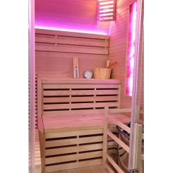 Sauna Fińska Sucha z Kamieniami Solnymi z Piecem HARVIA 6,0KW 160X150X200CM FSTG3L