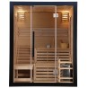 Sauna Fińska Sucha z Kamieniami Solnymi z Piecem HARVIA 6,0KW 160X150X200CM FSTG3L-black