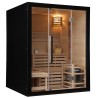 Sauna Fińska Sucha z Kamieniami Solnymi z Piecem HARVIA 6,0KW 160X150X200CM FSTG3L-black