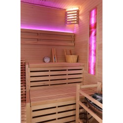 Sauna Fińska Sucha z Kamieniami Solnymi z Piecem HARVIA 6,0KW 160X150X200CM FSTG3L-black