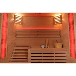 Sauna Fińska Sucha z Kamieniami Solnymi z Piecem HARVIA 6,0KW 160X150X200CM FSTG3L-black