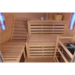 Sauna Fińska Sucha z Kamieniami Solnymi z Piecem HARVIA 6,0KW 160X150X200CM FSTG3L-black