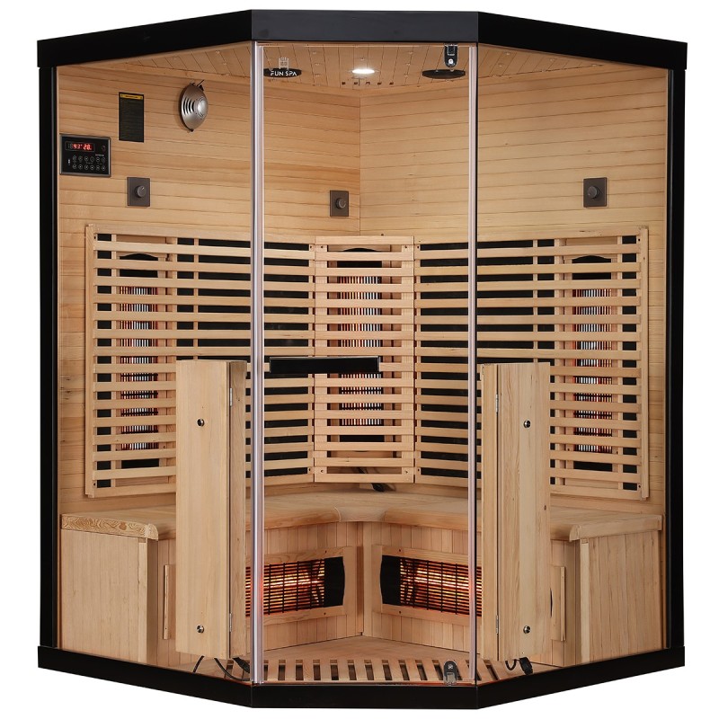 Sauna na podczerwień Infrared 140X140X190 - 3 osobowa FSRG3C black
