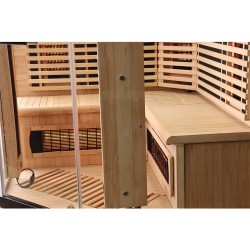 Sauna na podczerwień Infrared 140X140X190 - 3 osobowa FSRG3C black