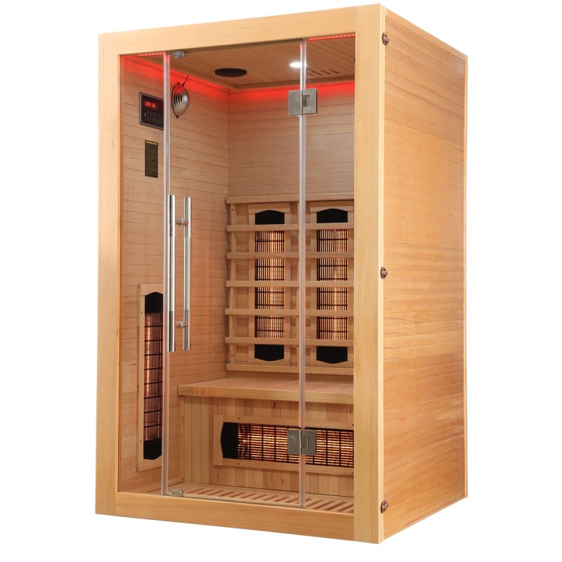sauna na podczerwień infrared kolor drewno jodla kanadyjska