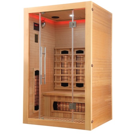 sauna na podczerwień infrared kolor drewno jodla kanadyjska