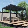 Pergola OGRODOWA Tarasowa Prestige Manual 3 x 3 m - Dark Grey  Funmax – Stwórz Swoją Oazę Relaksu!