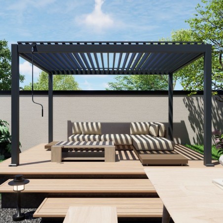 Pergola Ogrodowa Tarasowa Prestige Manual 4x4m - Dark Grey