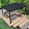 Pergola Ogrodowa Tarasowa Prestige Manual 4x4m - Dark Grey