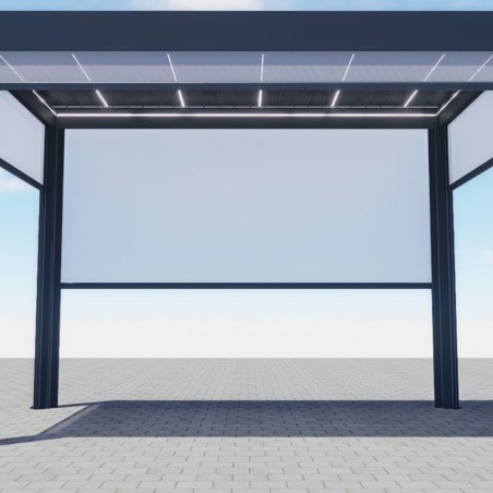 Ściana do Pergoli Ogrodowej Prestige 3m Automatyczna - Dark Grey