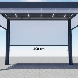 4m Ściana do Pergoli Ogrodowej Prestige Automatyczna - Dark Grey