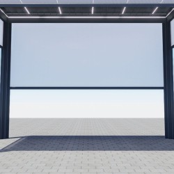 2 x 3m Ściana do Pergoli Ogrodowej Prestige Automatyczna - Dark Grey do Pergoli 6m