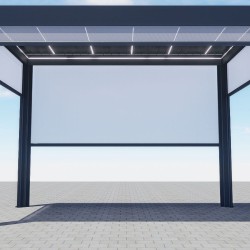 Ściana do Pergoli Ogrodowej Prestige 3m Automatyczna - Dark Grey