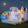 Dmuchany zamek biały do skakania magiczny z basenem 4,9 x 4,3  Bounce House