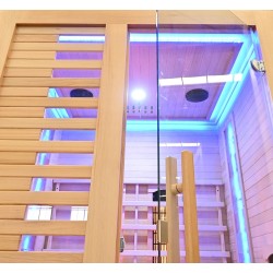 Sauna na podczerwień z kamieniem solnym 120X100X190CM FS-C2S