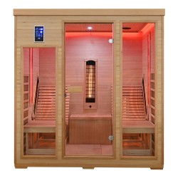 Sauna na podczerwień z leżankami i kamieniem solnym 180X180X190CM FS-CP4LS