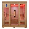 Sauna na podczerwień z leżankami i kamieniem solnym 180X180X190CM FS-CP4LS