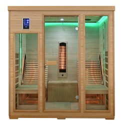Sauna na podczerwień z leżankami i kamieniem solnym 180X180X190CM FS-CP4LS
