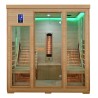Sauna na podczerwień z leżankami i kamieniem solnym 180X180X190CM FS-CP4LS