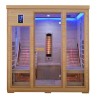 Sauna na podczerwień z leżankami i kamieniem solnym 180X180X190CM FS-CP4LS
