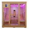 Sauna na podczerwień z leżankami i kamieniem solnym 180X180X190CM FS-CP4LS