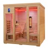 Sauna na podczerwień z leżankami i kamieniem solnym 180X180X190CM FS-CP4LS