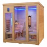 Sauna na podczerwień z leżankami i kamieniem solnym 180X180X190CM FS-CP4LS