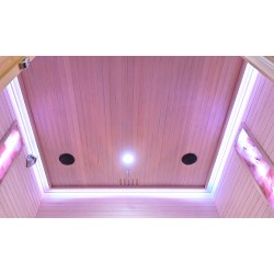 Sauna na podczerwień z leżankami i kamieniem solnym 180X180X190CM FS-CP4LS